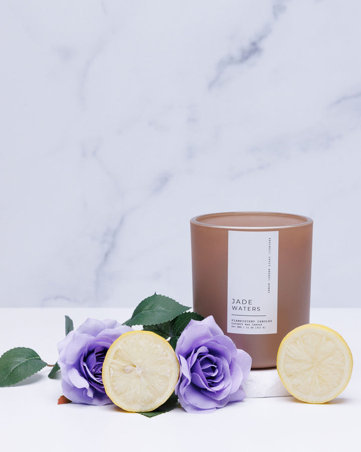 Calabrian lemon and lilac leaves candle photo