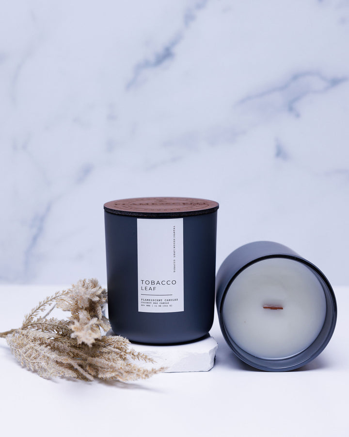 tobacco blossom and white santal candle photo